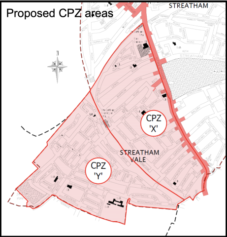 Controlled Parking Zones X & Y Streatham Vale 