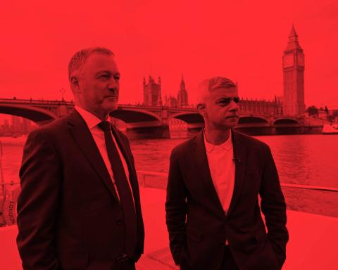 Housing Secretary Steven Reed with Major of London Sadiq Khan on London's South Bank.